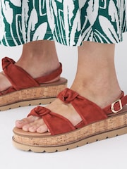 Orange Regular/Wide Fit Forever Comfort® Double Knot Flatform Sandals - Image 5 of 5
