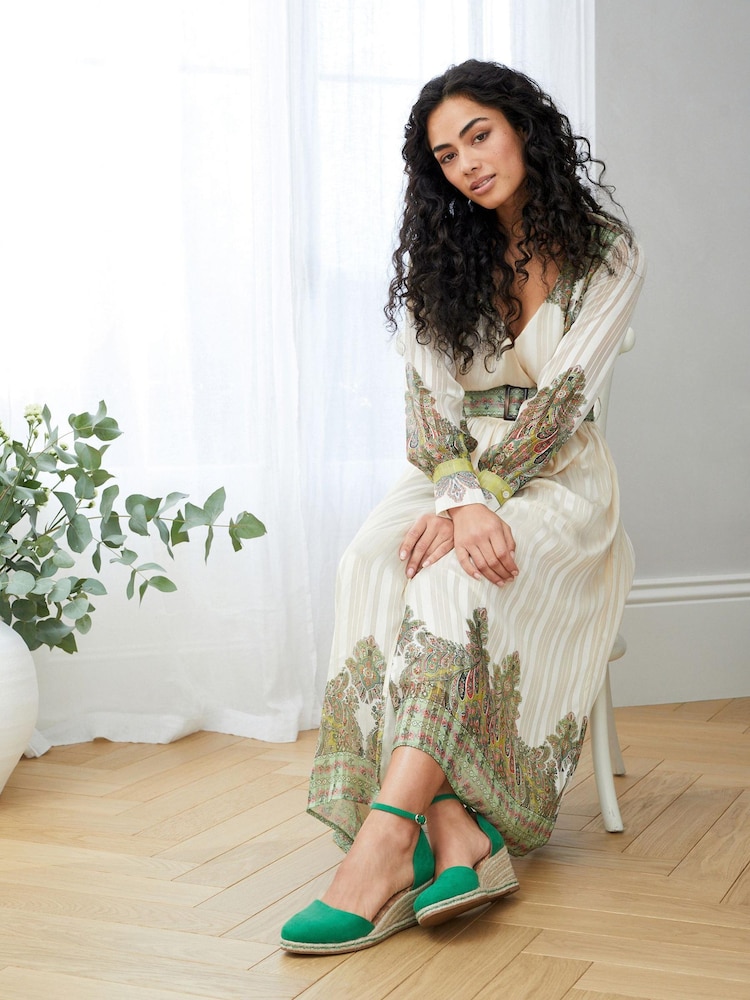 Green Regular/Wide Fit Forever Comfort® Closed Toe Wedges - Image 1 of 3