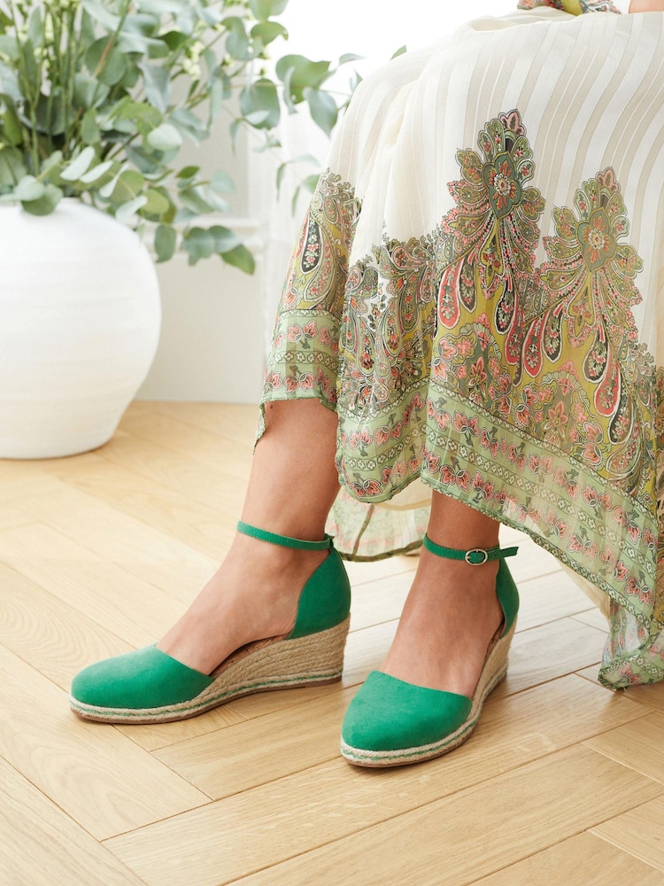 Green Regular/Wide Fit Forever Comfort® Closed Toe Wedges - Image 2 of 3