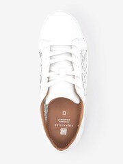 Weiß - Signature Lederturnschuhe mit Schnürung und Webdesign - Bild 4 von 5