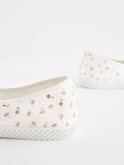 Цветочный - Slip-On Embroidered laceless Canvas Trainers - Image 6 of 7