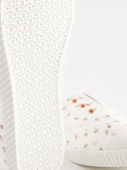 Цветочный - Slip-On Embroidered laceless Canvas Trainers - Image 7 of 7