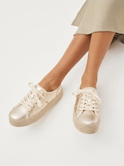 Gold Forever Comfort® Espadrille Flatform Trainers - Image 1 of 6