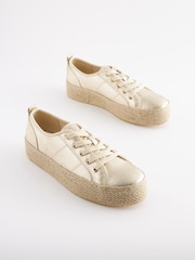 Gold Forever Comfort® Espadrille Flatform Trainers - Image 2 of 6