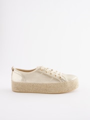 Gold Forever Comfort® Espadrille Flatform Trainers - Image 3 of 6