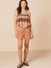 Terracotta Printed Bandana Style Sleeveless Bandeau Top - Image 2 of 6