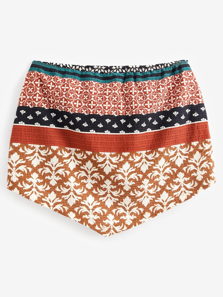 Terracotta Printed Bandana Style Sleeveless Bandeau Top - Image 6 of 6