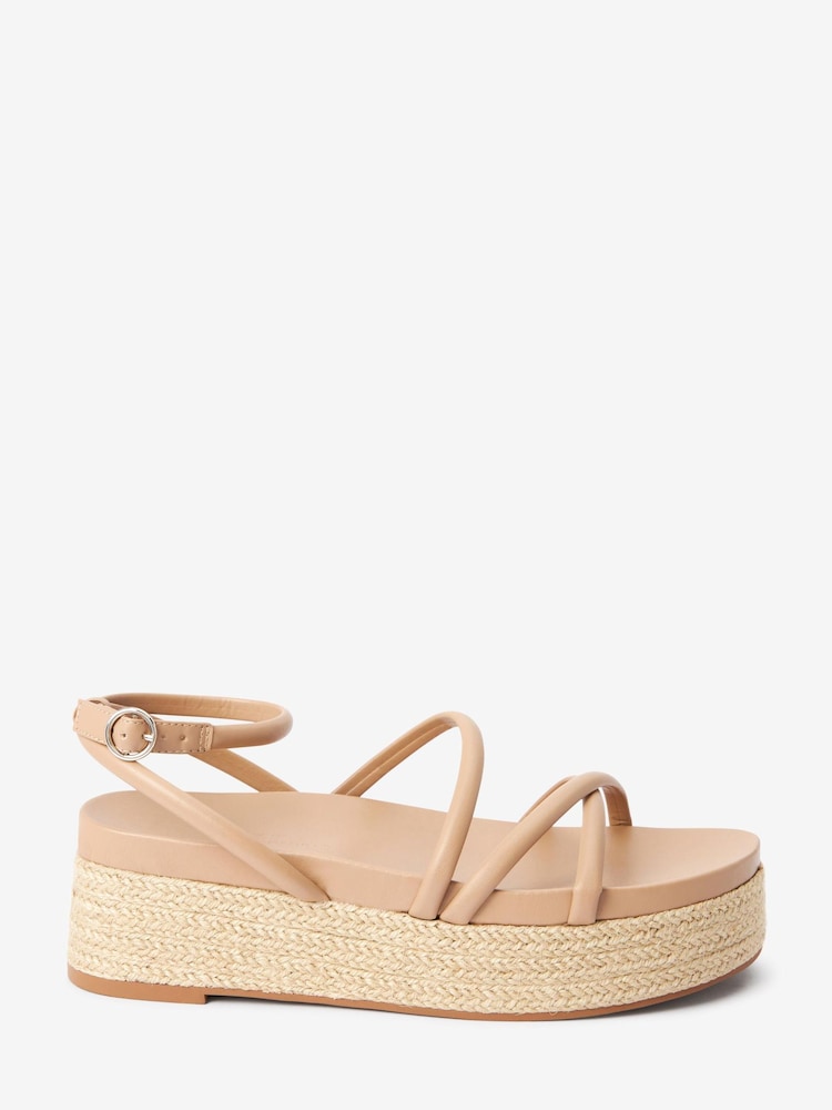 Nude - Forever Comfort® Espadrilles mit dicker Sohle und Riemen - Bild 1 von 6
