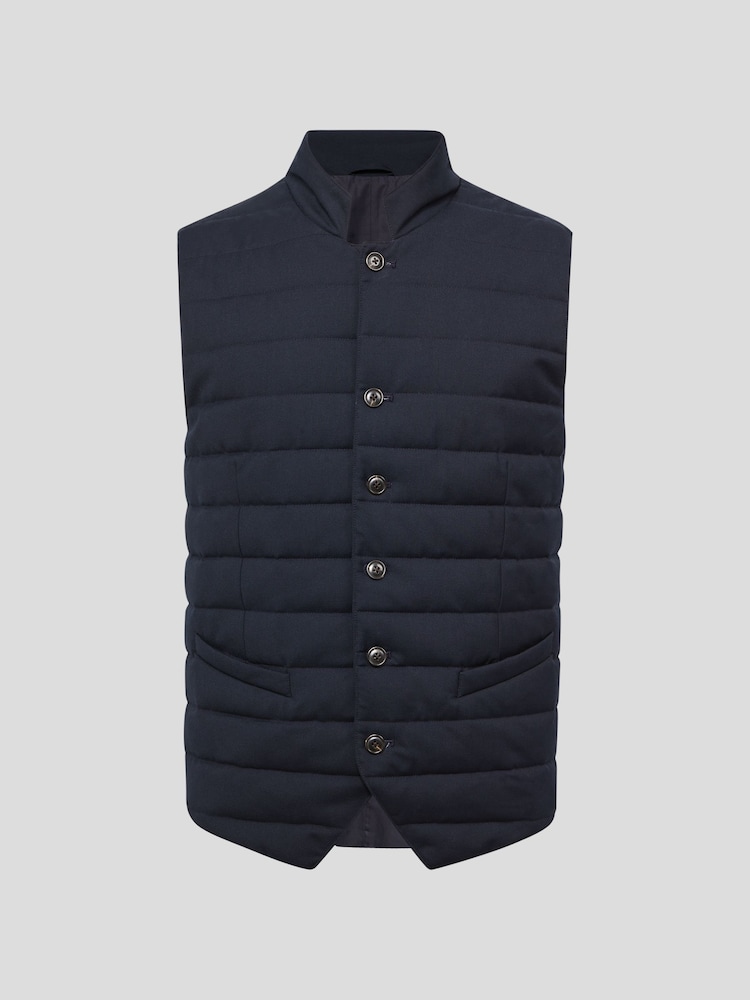 Reiss Navy Parma Quilted Gilet - Image 2 of 6