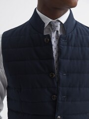 Reiss Navy Parma Quilted Gilet - Image 4 of 6