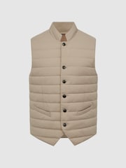 Reiss Stone Parma Quilted Gilet - Image 2 of 7