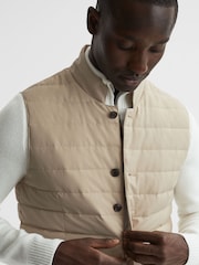 Reiss Stone Parma Quilted Gilet - Image 4 of 7
