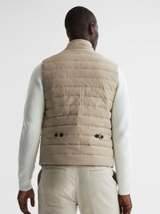 Reiss Stone Parma Quilted Gilet - Image 5 of 7