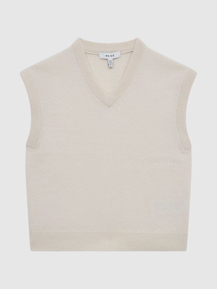 Reiss Ecru Fiji 4-9 yrs Wool Blend Knitted Vest - Image 2 of 7