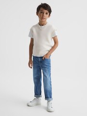 Reiss Ecru Fiji 4-9 yrs Wool Blend Knitted Vest - Image 3 of 7
