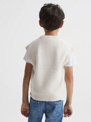Reiss Ecru Fiji 4-9 yrs Wool Blend Knitted Vest - Image 5 of 7