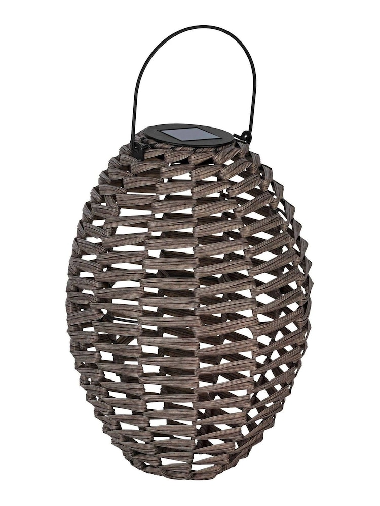 Eglo Grey Solar Outdoor Wicker Style LED Table Lamp - Image 2 of 2