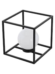 Eglo Black Solar Steel and Opal LED Table Lamp - Image 2 of 2