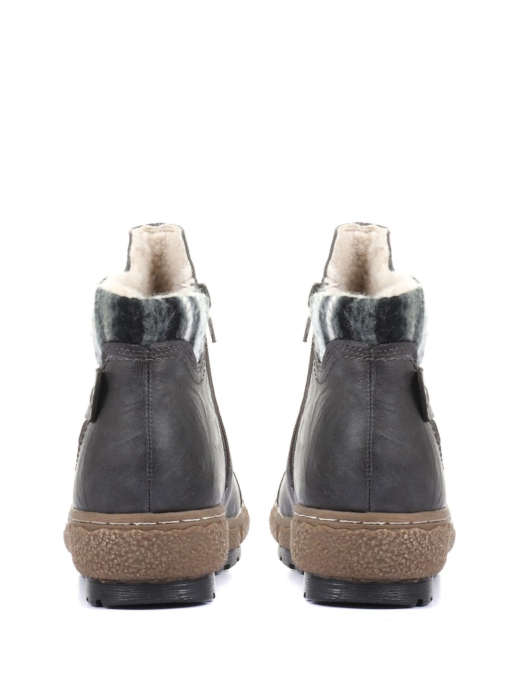 Pavers Grey Ladies Wide Fit Ankle Boots - Image 2 of 5