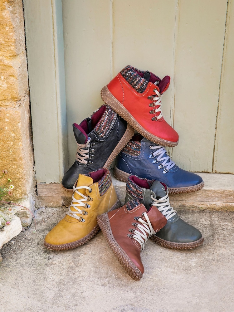 Loretta Ladies Leather Ankle Boots - Image 6 of 6