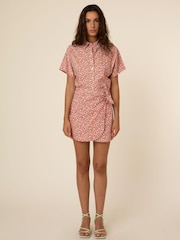 Frnch Red Print Short Sleeve Blouse - Image 1 of 5