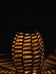 Eglo Grey Solar Wicker Style LED Table Lamp - Image 1 of 2