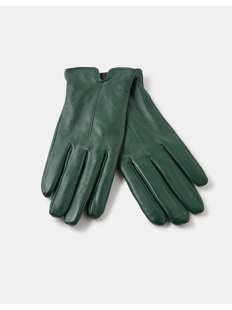 Accessorize Green Luxe Leather Gloves - Image 1 of 1