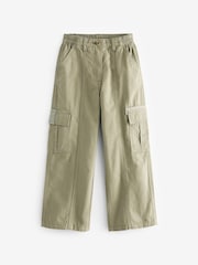Khaki Green Wide Leg Cargo Trousers (3-16yrs) - Image 4 of 6
