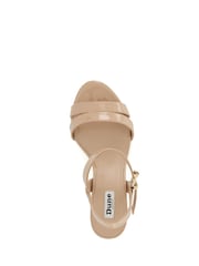 Dune London Natural Nude Wide Fit Merisa Block Heel Sandals - Image 6 of 7