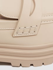 Reiss Ecru Adele Leather Chunky Cleated Loafers - Image 5 of 5