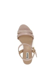 Dune London Gold Wide Fit Merisa Block Heel Sandals - Image 6 of 8
