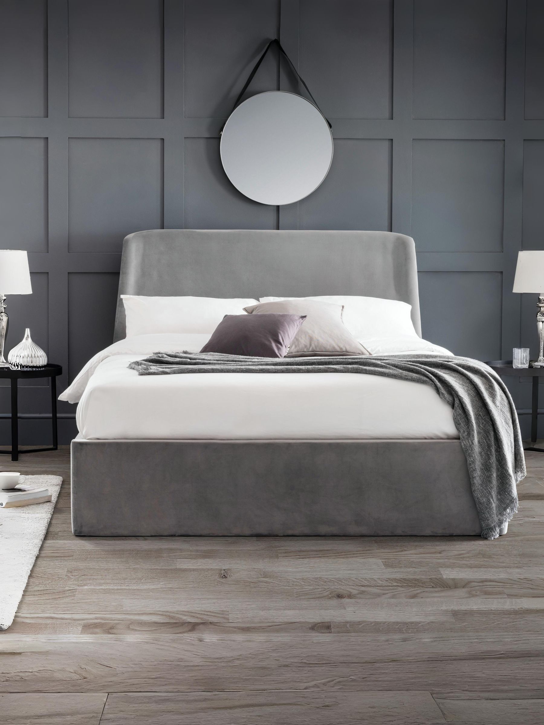 Julian Bowen Frida Storage Ottoman King Size Bed - Grey - Grey - Image 7