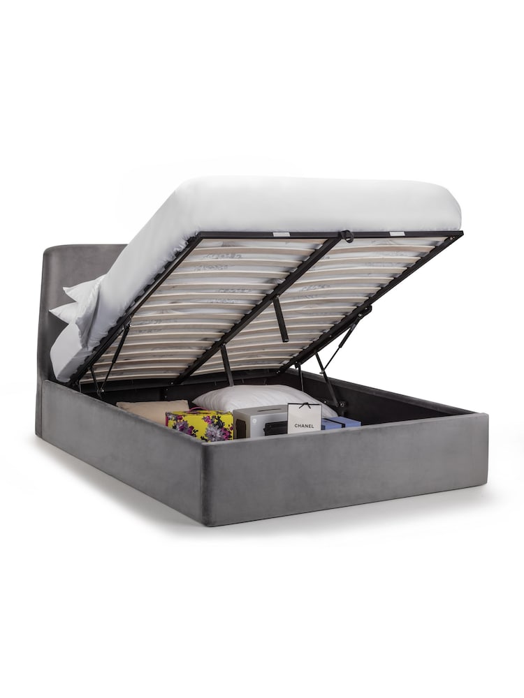 Julian Bowen Grey Frida Storage Ottoman Bed - Image 2 of 6
