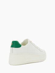 Dune London White Ground Episode Leather Platform Trainers - Image 2 of 2