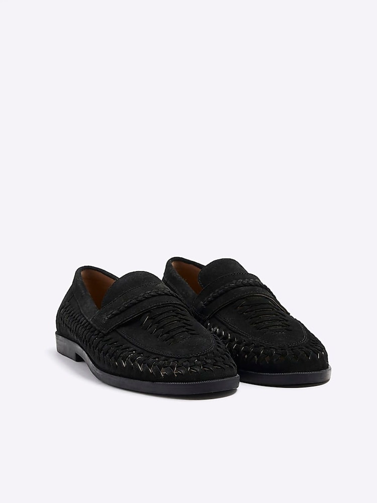 črna - River Island tkani športni copati - Slika 2 iz 5