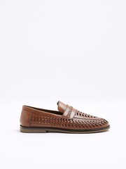 River Island Brown Woven Loafers - Image 1 of 1