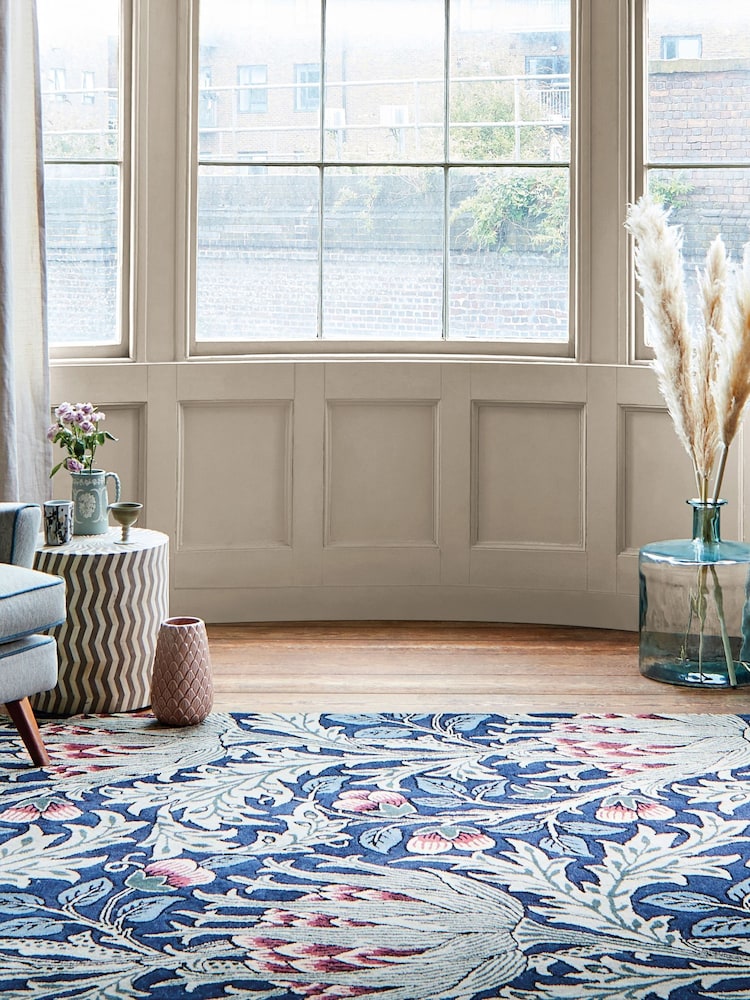 Morris & Co. Blue Artichoke Rug - Image 2 of 2