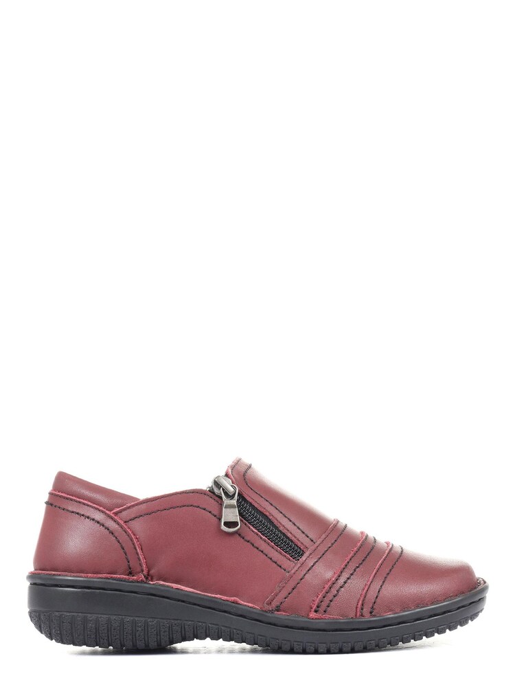Zapatos rojos sin cierres para mujer de corte ancho en cuero de Loretta - Imagen 1 de 5 Zapatos rojos sin cierres para mujer de corte ancho en cuero de Loretta - Imagen 1 de 5