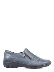 Loretta Ladies Wide Fit Leather Slip-On Shoes - Image 1 of 5
