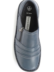 Loretta Ladies Wide Fit Leather Slip-On Shoes - Image 4 of 5