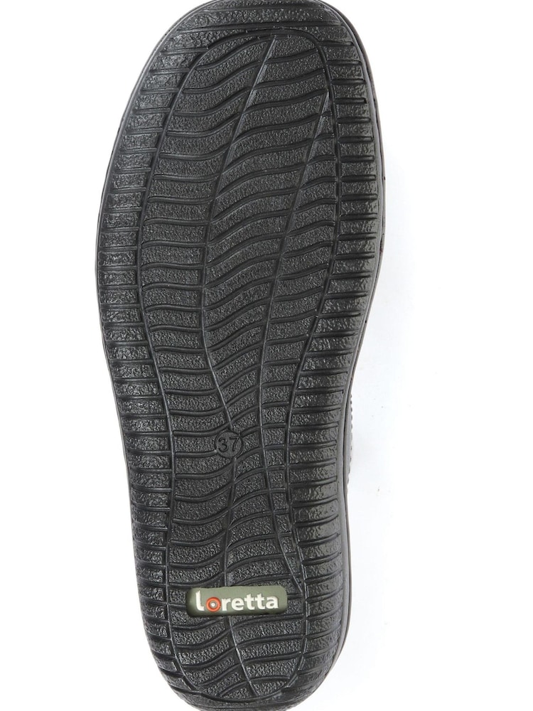 Loretta Ladies Wide Fit Leather Slip-On Shoes - Image 5 of 5