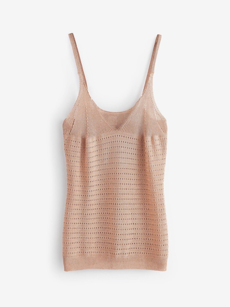 Gold Sparkle Crochet Vest - Image 4 of 4