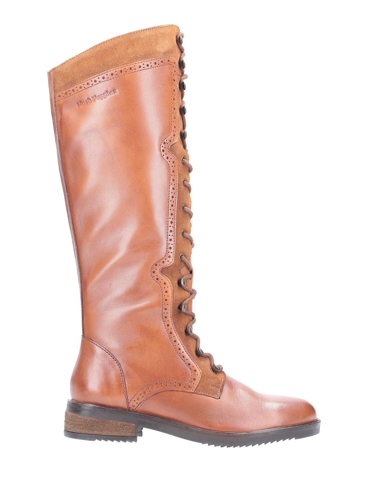 Hush Puppies Rudy Zip Up Lace Up Long Boots - Image 1 of 4