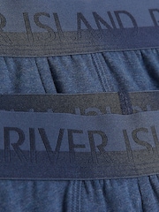 River Island Blue 100% Cotton Boxers 4 Pack - Изображение 2 из 2