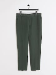 River Island Green Slim Fit Linen Suit: Trousers - Image 6 of 7