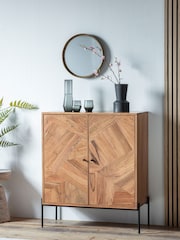 Gallery Home Natural Lilia 2 Door Drinks Cabinet - Image 2 of 5