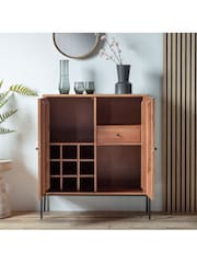 Gallery Home Natural Lilia 2 Door Drinks Cabinet - Image 3 of 5