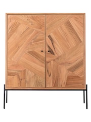 Gallery Home Natural Lilia 2 Door Drinks Cabinet - Image 5 of 5