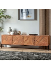 Gallery Home Natural Lilia 4 Door TV Unit - Image 1 of 3
