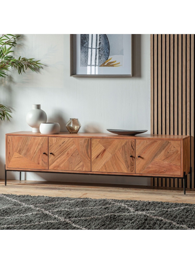 Gallery Home Natural Lilia 4 Door TV Unit - Image 1 of 3